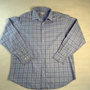 Banana Republic Shirt XLG Button‎ Up Long Sleeve Blue Dress Shirt Men